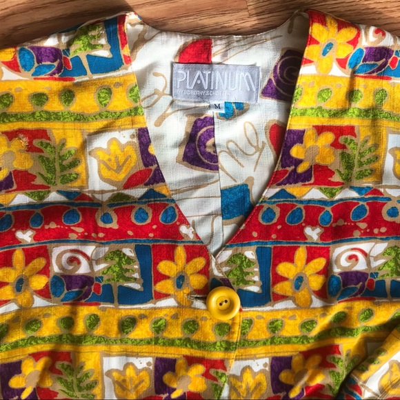 Vintage 90s tie front crop and wrap skirt set - Picture 2 of 10